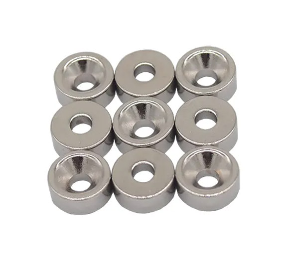 Countersunk hole NdFeB magnet